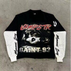 Punk Two Piece Casual Loose Oversized T-shirt